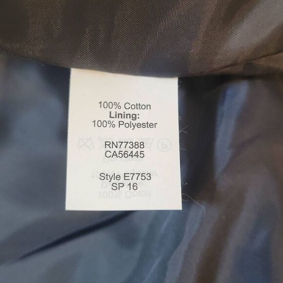 J. Crew Navy Blue White Striped Embellished Sheath Casual Dress Size 8 - Picture 6 of 9